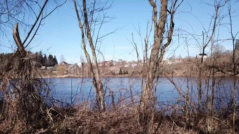 Between the quarry and the river Western Dvina Stock Footage 105157797