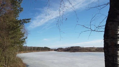 Between the quarry and the river Western Dvina Stock Footage 105217426