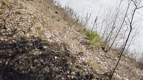 Between the quarry and the river Western Dvina Stock Footage 105217771