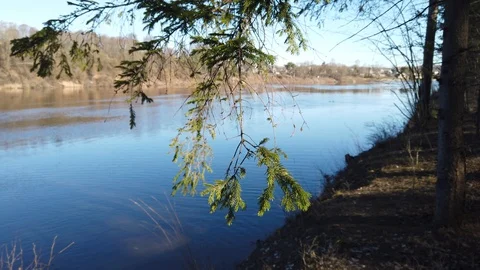 Between the quarry and the river Western Dvina Stock Footage 105218344