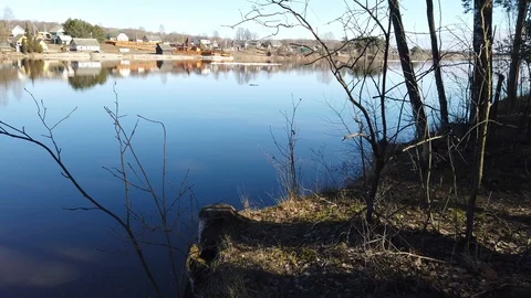 Between the quarry and the river Western Dvina Stock Footage 105218928