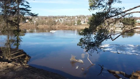 Between the quarry and the river Western Dvina Stock Footage 105219229