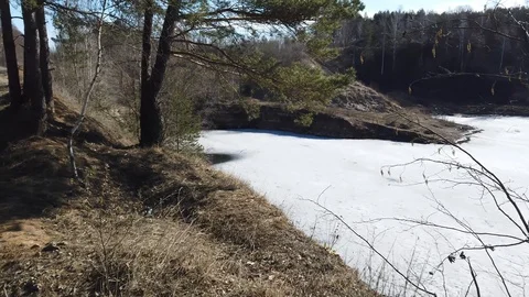 Between the quarry and the river Western Dvina Stock Footage 105219282