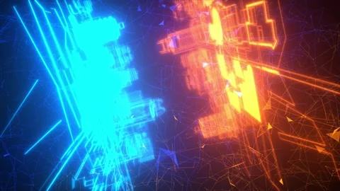 Between Real And Digital World 4K Stock Footage 145838297