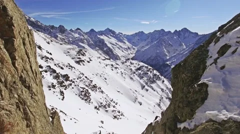 In Between Rocks Aerial 4k Stock Footage 60010278