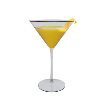 Between the Sheets mixed drink isolated on white background Stock Illustration
