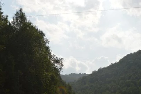 Between slopes Stock Photos