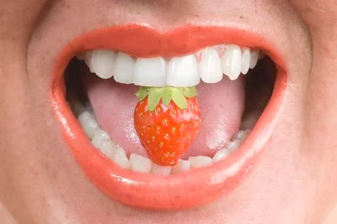 Between the teeth Stock Photos