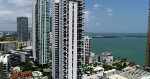 Between the towers in Edgewater Video stock 155446212