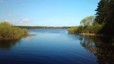 Between two lakes Sosno and Mezha Stock Footage 154232200