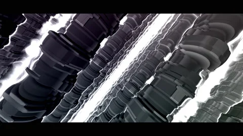 Between Two Parallel Walls Beside Viewer Melting Energy Change Stock Footage 143895618