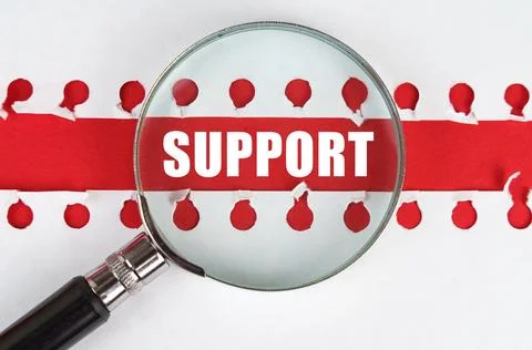 Between two sheets from a notebook on a red stripe with the inscription - Sup Stock Photos