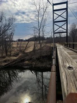 Between Worlds: The Bridge to Nowhere Foto stock