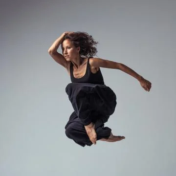 Beuatiful female dancer. Studio background. Foto stock