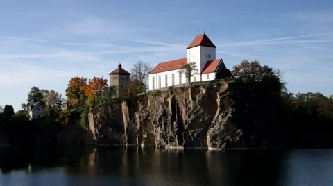 Beucha mountain church Stock Footage 48565575