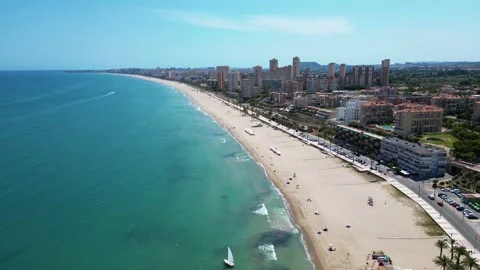 Beutiful beach in Alicante, Spain. Stock Footage 268999623
