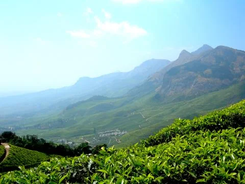 Beutiful Mountain view. Kerala India valley view Stock Photos