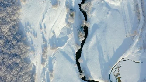 Beutiful snowy valley Stock Footage 306397335