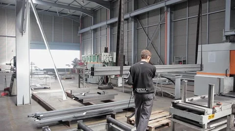 Beutiful Steel Factory Process Stock Footage 43181334