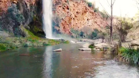 Beutiful Waterfall Naranja Stock Footage 160597375