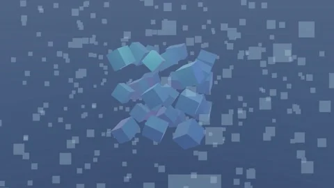 Beveled Glass Block Array 4K Stock Footage 338382819