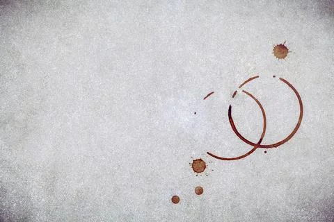Beverage background and Coffee menu design . Coffee ring on concrete backgr.. Stock Photos