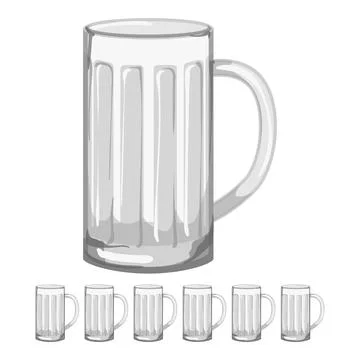 Beverage beer glass cartoon vector graphic Stock Illustration