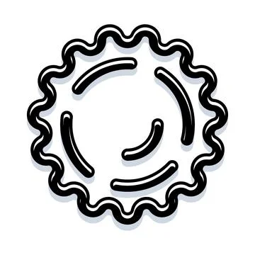Beverage bottle cap outline icon design 스톡 일러스트