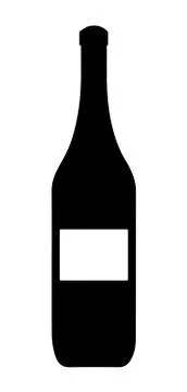 Beverage bottle with empty tag Illustrazione stock