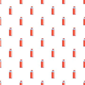 Beverage bottles with red liquid seamless pattern Stock Illustration