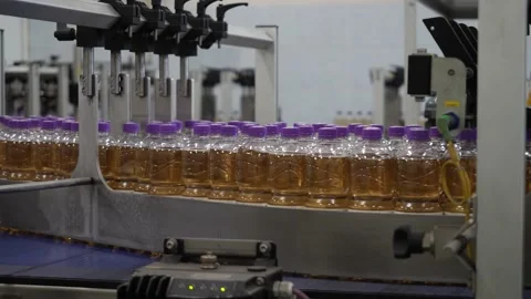 Beverage bottling line Stock Footage 233174153