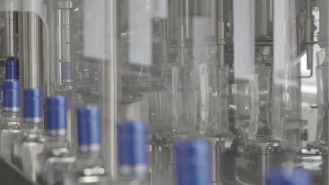 Beverage bottling plant. Stock Footage 163207430