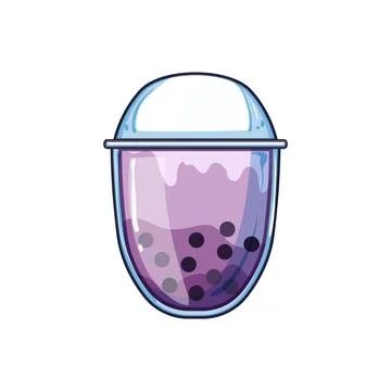 Beverage bubble tea cartoon vector illustration Stock Illustration