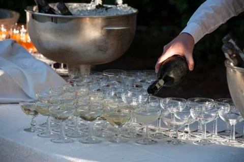 Beverage at a buffet Stock Photos