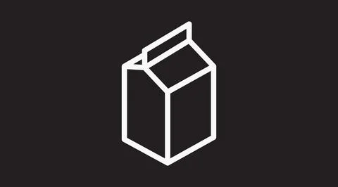 Beverage carton juice box vector icon. Stock-Illustration