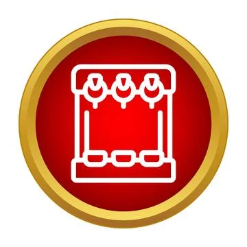 Beverage dispenser machine icon with three taps Stock Illustration