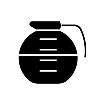 Beverage drinks pot icon, vector illustration, black sign on isolated background Stock Illustration