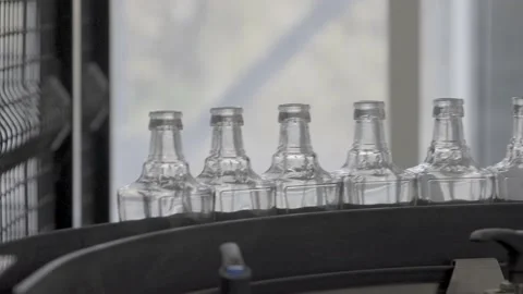 Beverage filling conveyor. Stock Footage 163207663