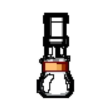 Beverage ice drip coffee game pixel art vector illustration Illustrazione stock