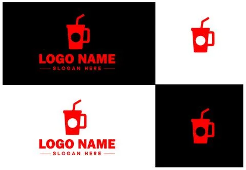 Beverage icon Drink Refreshment Beverage flat logo sign symbol editable vecto イラスト素材