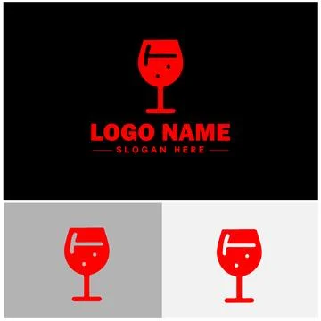 Beverage icon Drink Refreshment Beverage flat logo sign symbol editable vecto イラスト素材