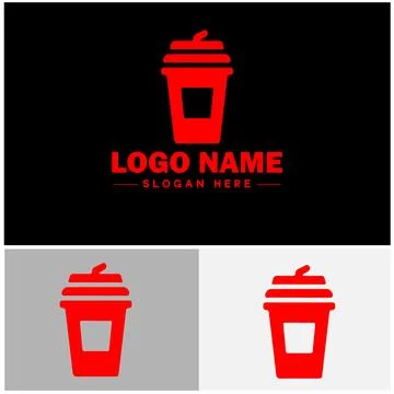 Beverage icon Drink Refreshment Beverage flat logo sign symbol editable vecto イラスト素材