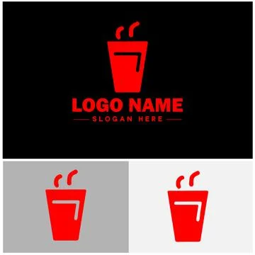 Beverage icon Drink Refreshment Beverage flat logo sign symbol editable vecto イラスト素材