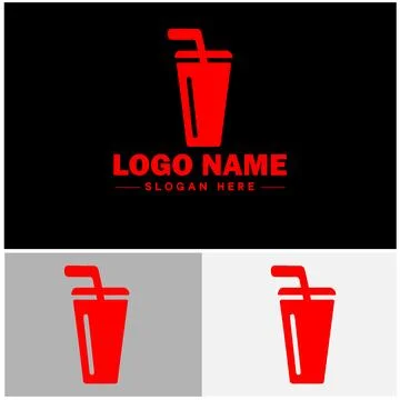Beverage icon Drink Refreshment Beverage flat logo sign symbol editable vecto イラスト素材