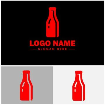 Beverage icon Drink Refreshment Beverage flat logo sign symbol editable vecto イラスト素材