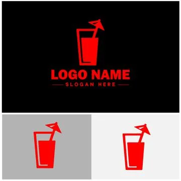 Beverage icon Drink Refreshment Beverage flat logo sign symbol editable vecto イラスト素材