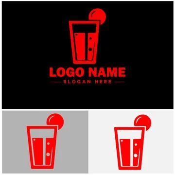 Beverage icon Drink Refreshment Beverage flat logo sign symbol editable vecto イラスト素材