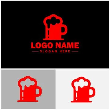Beverage icon Drink Refreshment Beverage flat logo sign symbol editable vecto イラスト素材
