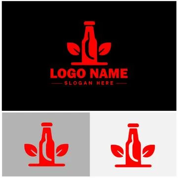 Beverage icon Drink Refreshment Beverage flat logo sign symbol editable vecto イラスト素材