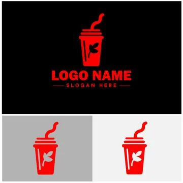 Beverage icon Drink Refreshment Beverage flat logo sign symbol editable vecto イラスト素材